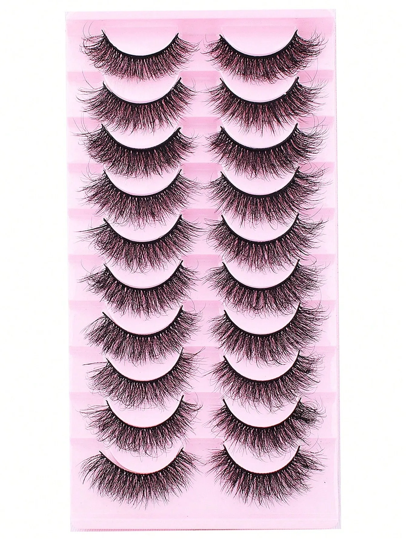 10 Pairs/Set Natural Soft Crossed False Eyelashes, Curly And Dense Faux Eyelashes With Cartoon-Like Fine Definition For Makeup & Cat Eye Effect
