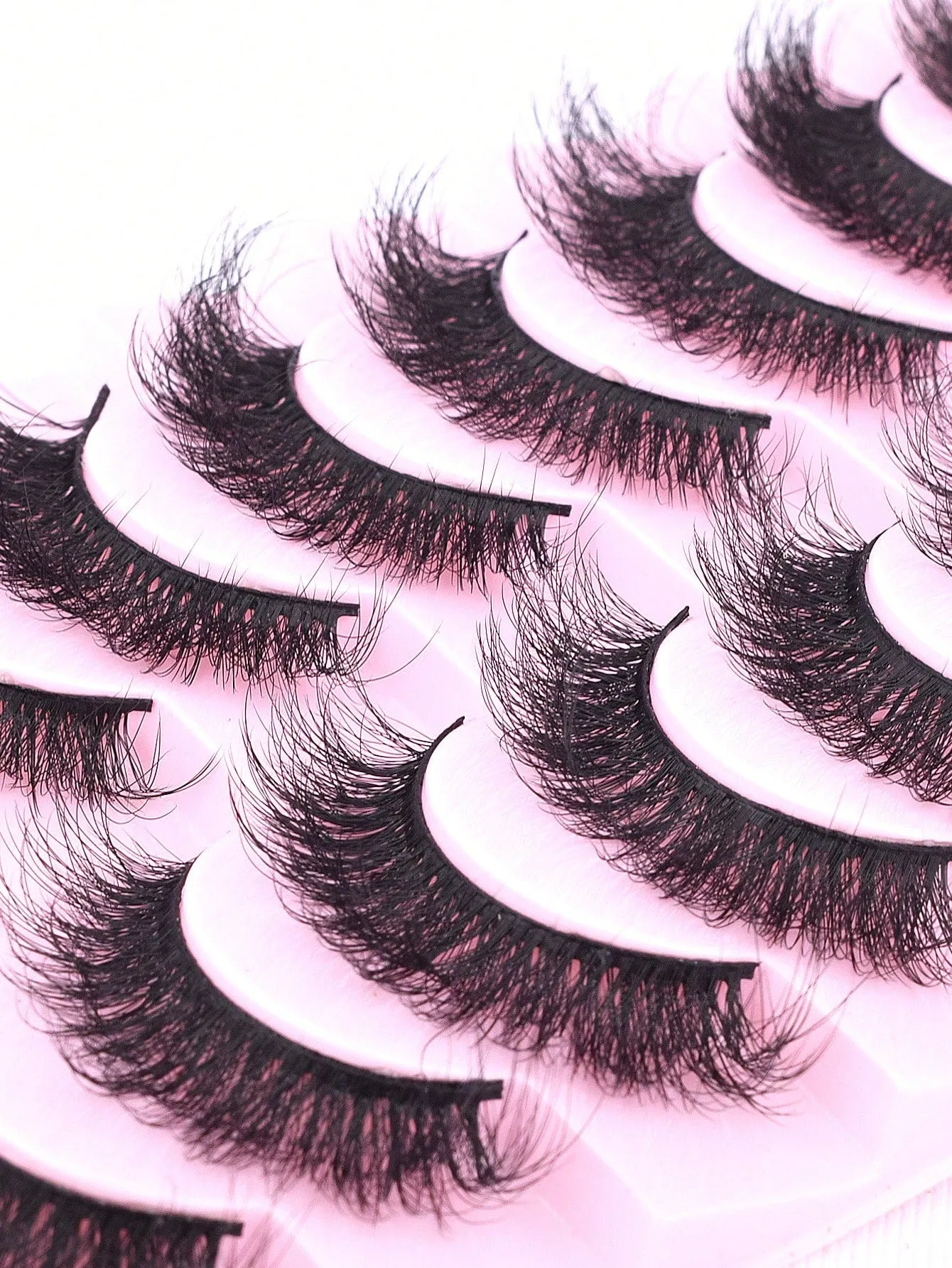 10 Pairs/Set Natural Soft Crossed False Eyelashes, Curly And Dense Faux Eyelashes With Cartoon-Like Fine Definition For Makeup & Cat Eye Effect