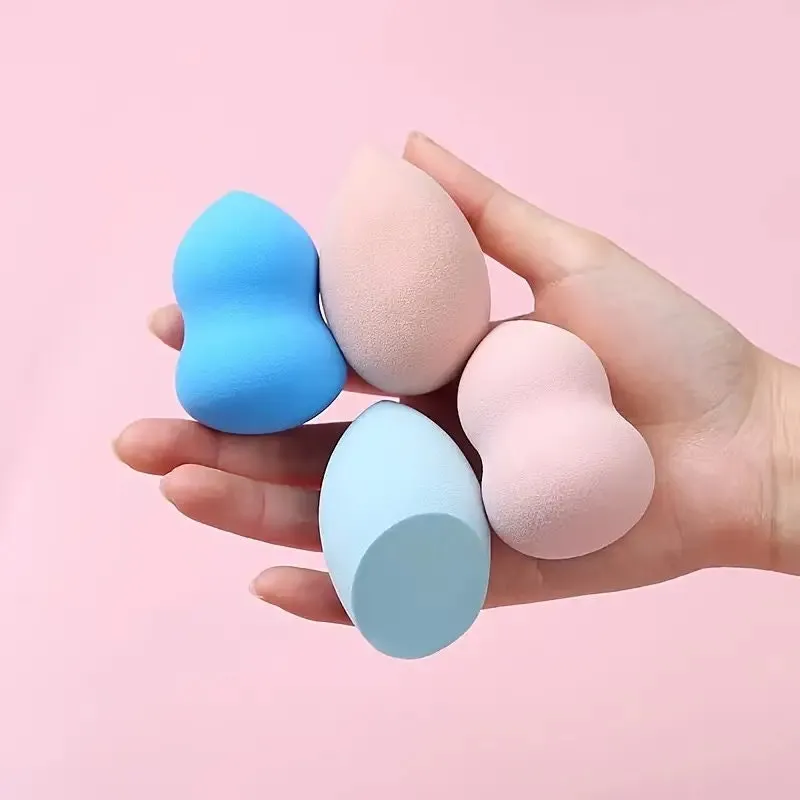 5pcs/box Makeup Sponges With Makeup Sponge Holder Ultra Soft Powder Saving Beauty Egg Makeup Sponges Blender