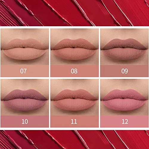 6 Pcs Nude Colors Long Lasting, Waterproof Liquid Lip Gloss Set