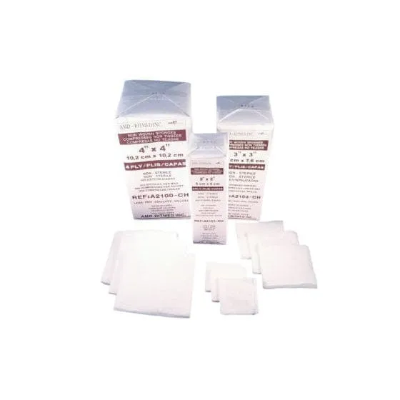 AMD Medicom Ritmed Non Woven Gauze Sponges, 4 Ply, Non Sterile
