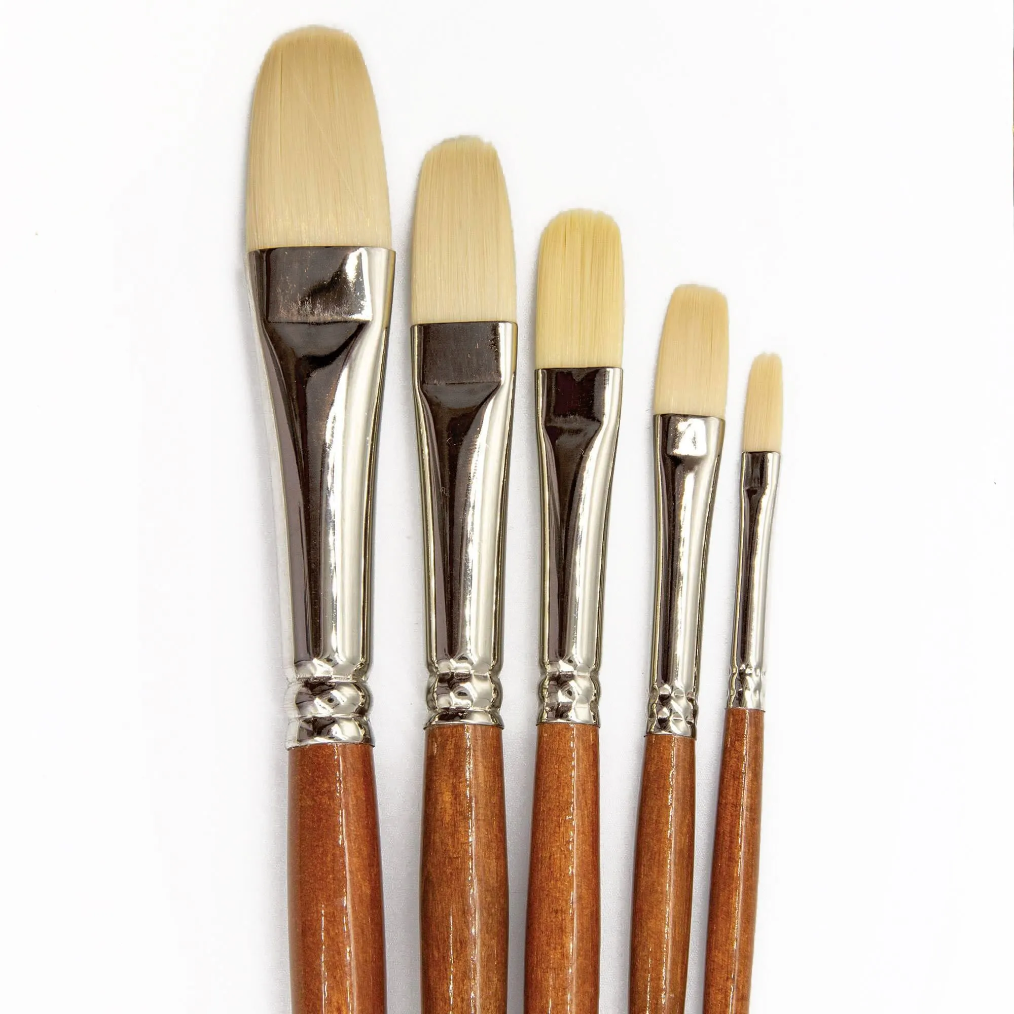ARTdiscount Ivory Taklon Acrylic Brushes - Filbert