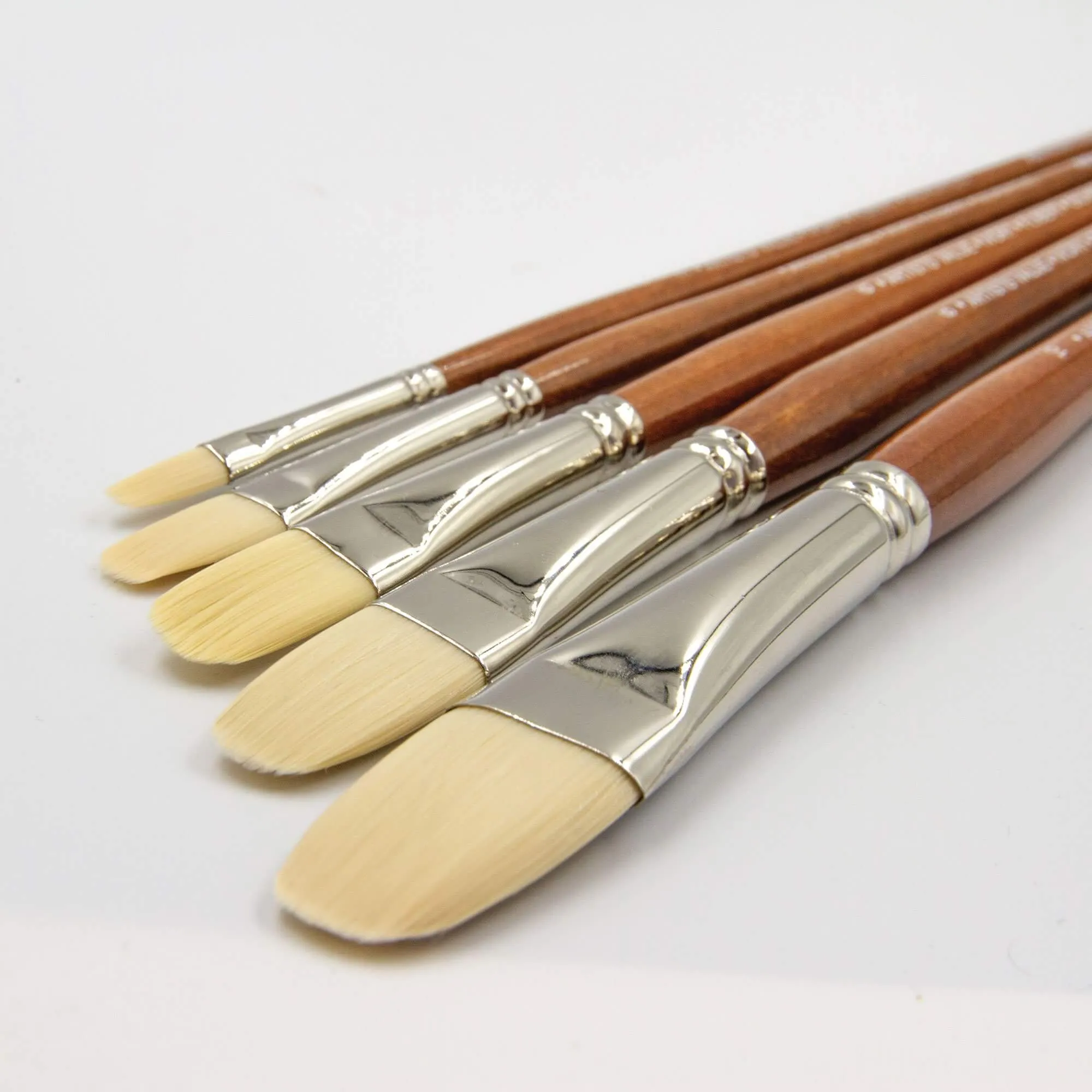 ARTdiscount Ivory Taklon Acrylic Brushes - Filbert
