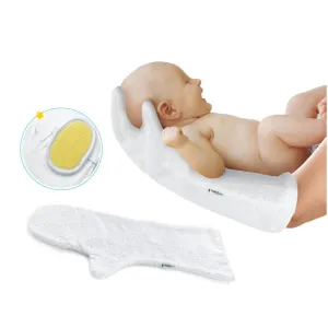Babyjem Baby Bathing Glove, Newborn, White, 0 Months 