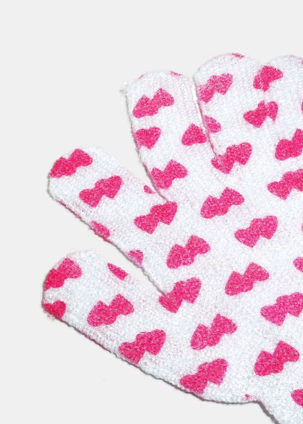 Bath Gloves- Heart Print