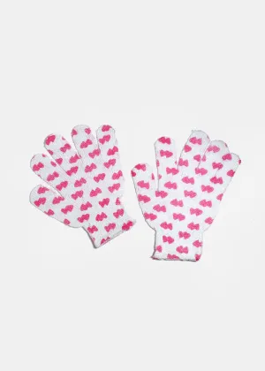 Bath Gloves- Heart Print