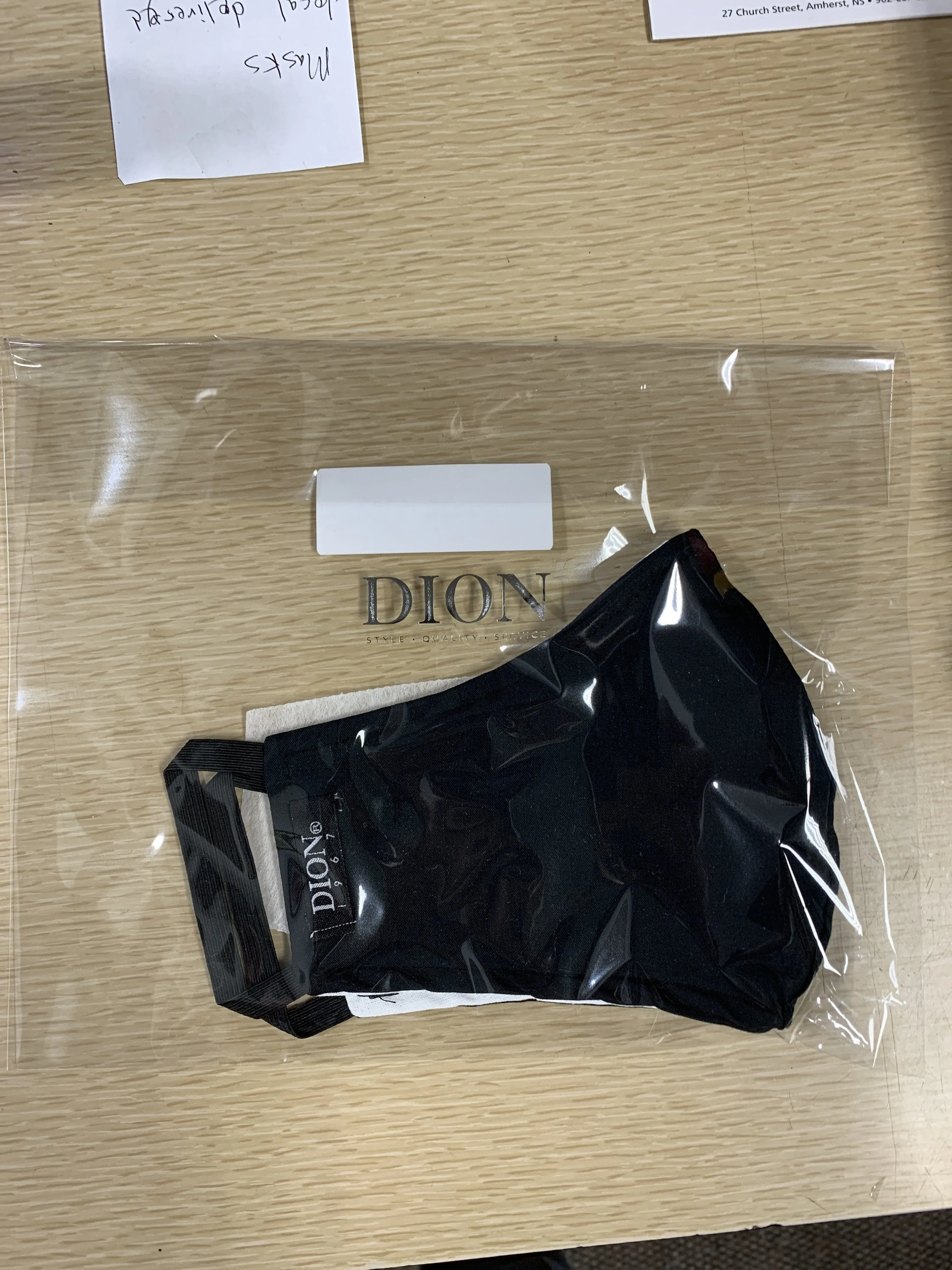 DION Black Face Mask - Comfortable Fit