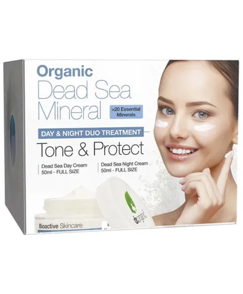 Dr Organic Dead Sea Mineral Tone And Protect Duo Treatment