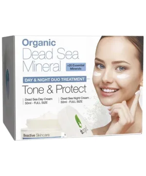 Dr Organic Dead Sea Mineral Tone And Protect Duo Treatment