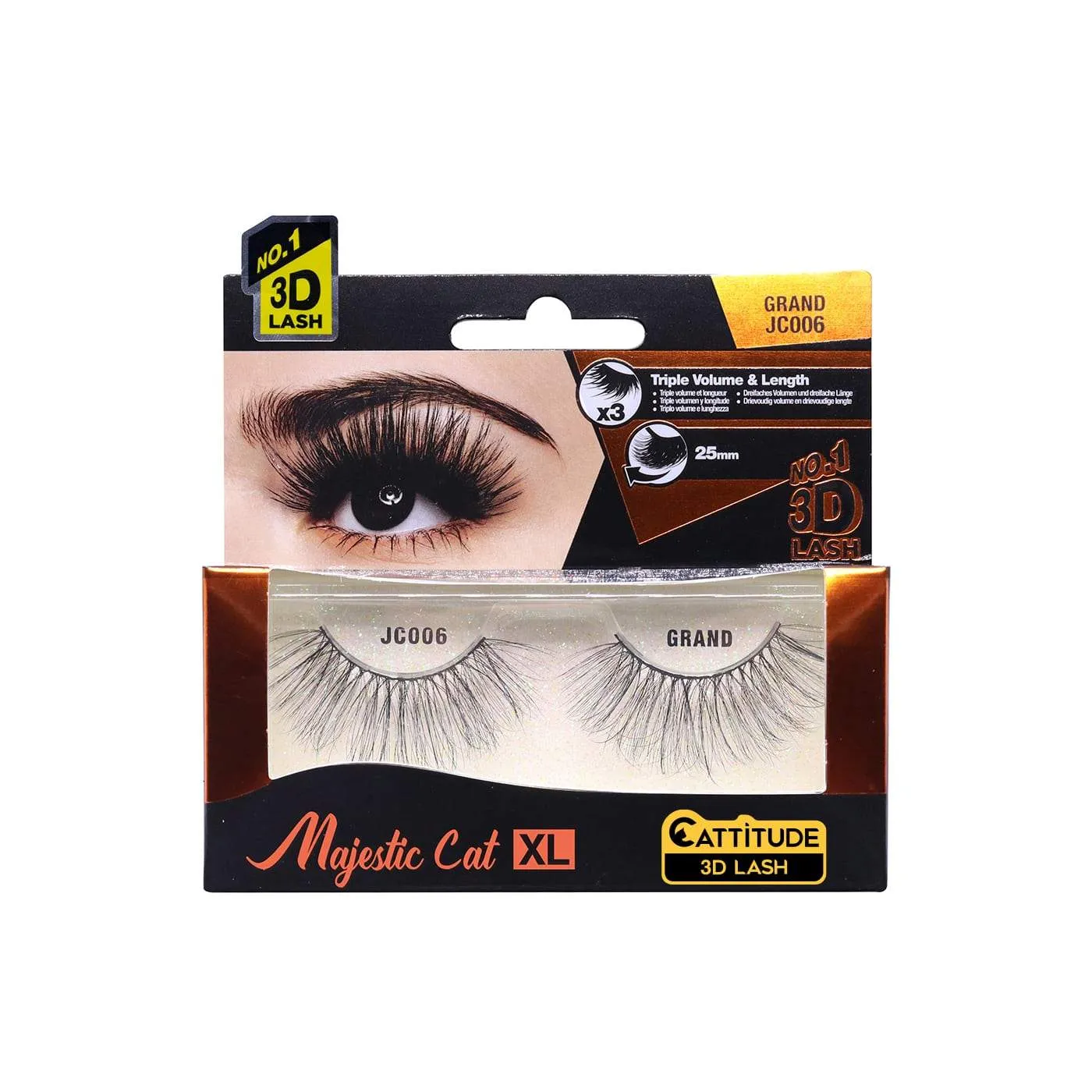 EBIN 3D Lashes- Majestic Cat 25MM Grand