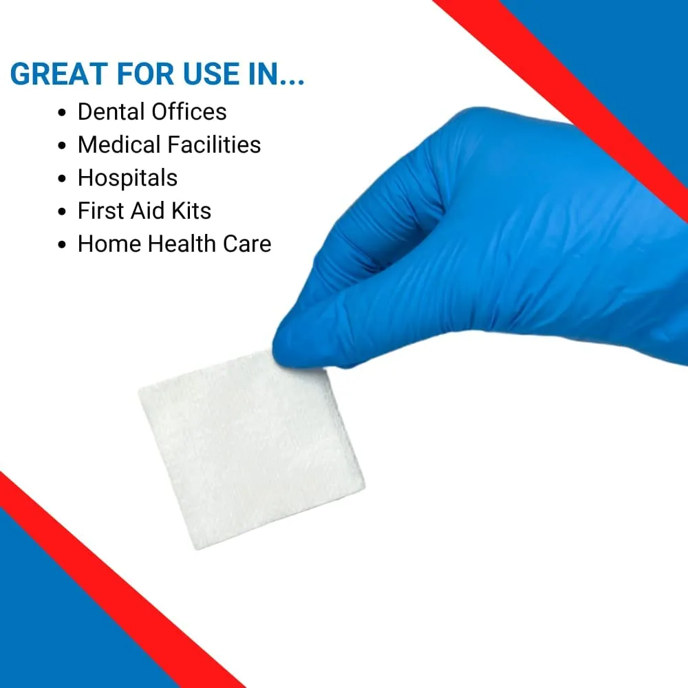 Essentials Sponge Non-Woven Cotton 2x2" 4 Ply Non-Sterile 200/pack