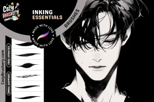 FREE Procreate LineArt Legends: 8 Free Precise Inking Brushes for Flawless Outlines