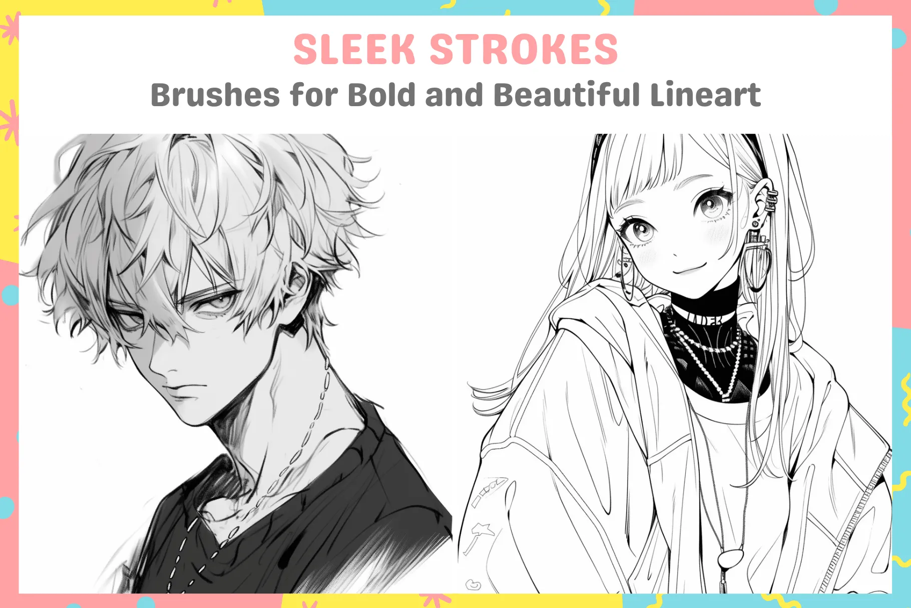 FREE Procreate LineArt Legends: 8 Free Precise Inking Brushes for Flawless Outlines
