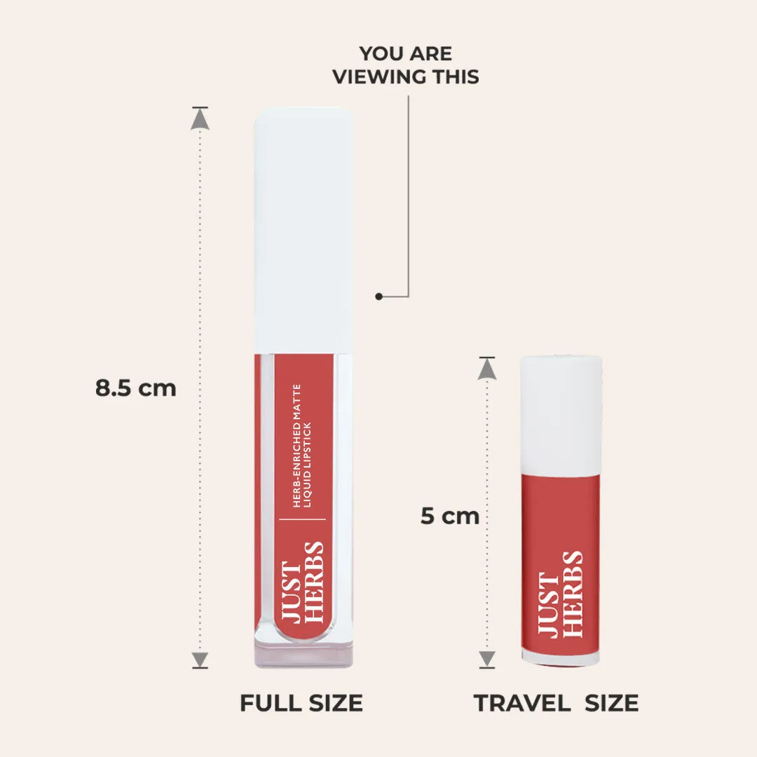 Full-Size Herb Enriched Matte Liquid Lipstick Kit-Set of 3