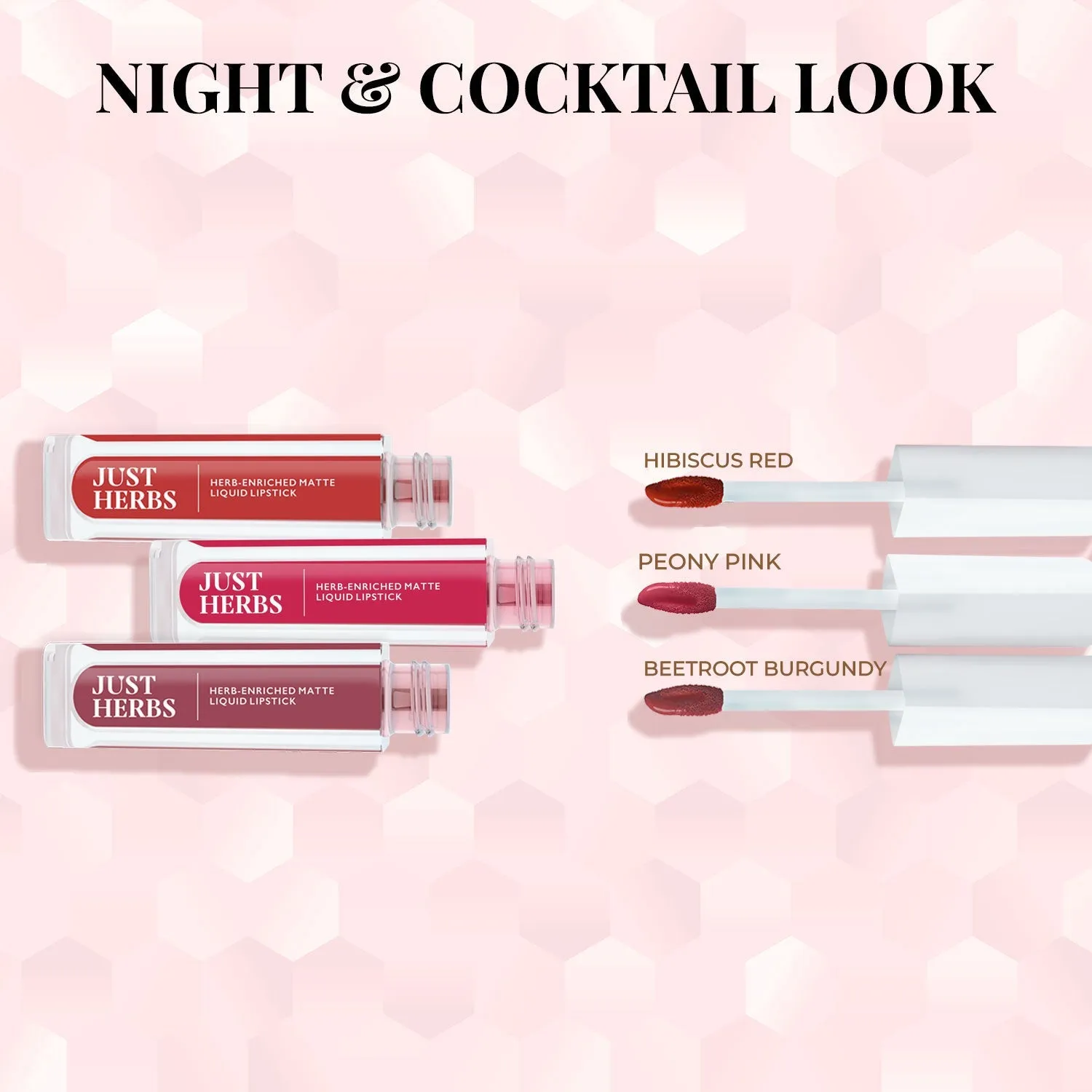 Full-Size Herb Enriched Matte Liquid Lipstick Kit-Set of 3