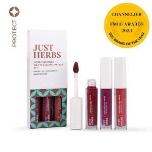 Full-Size Herb Enriched Matte Liquid Lipstick Kit-Set of 3