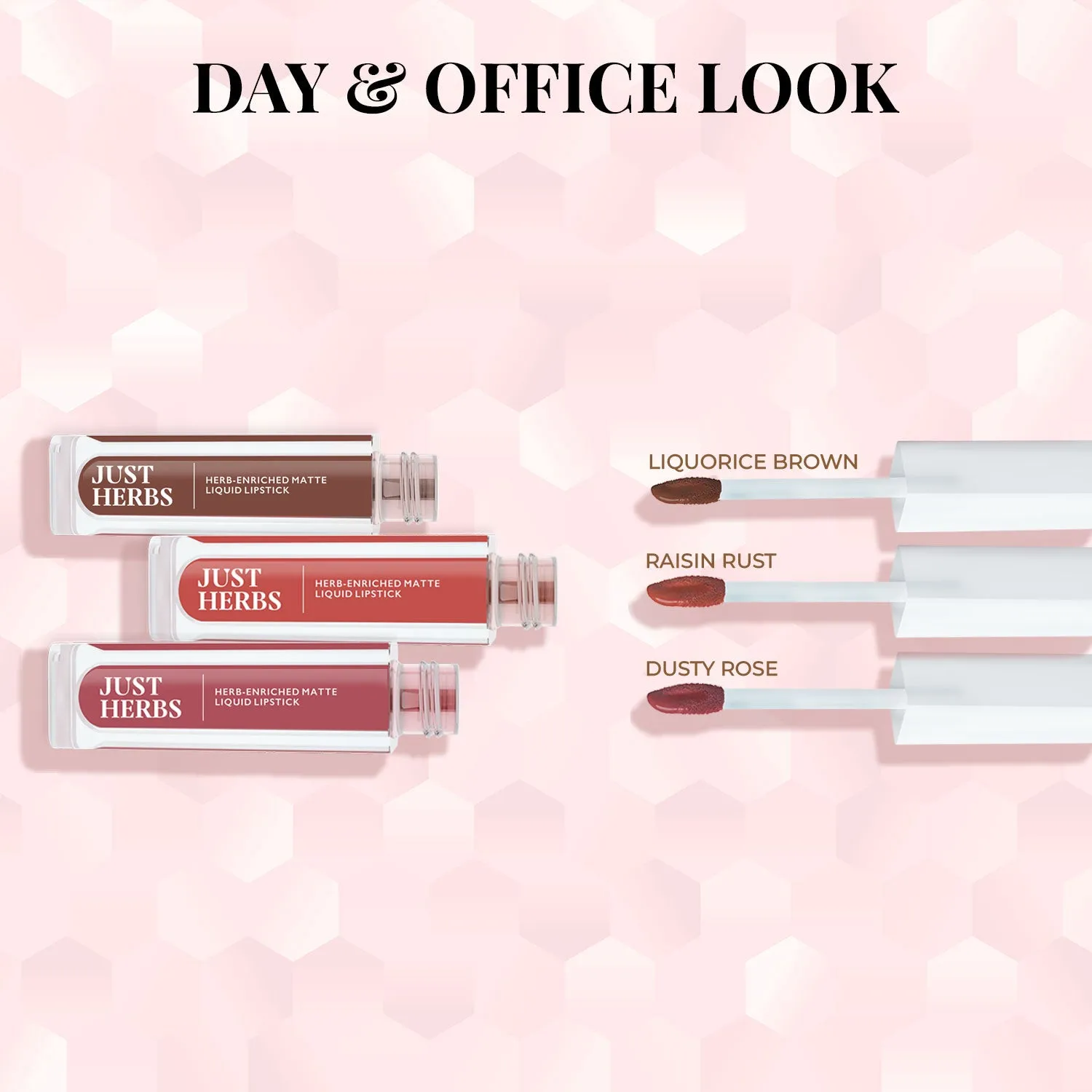 Full-Size Herb Enriched Matte Liquid Lipstick Kit-Set of 3