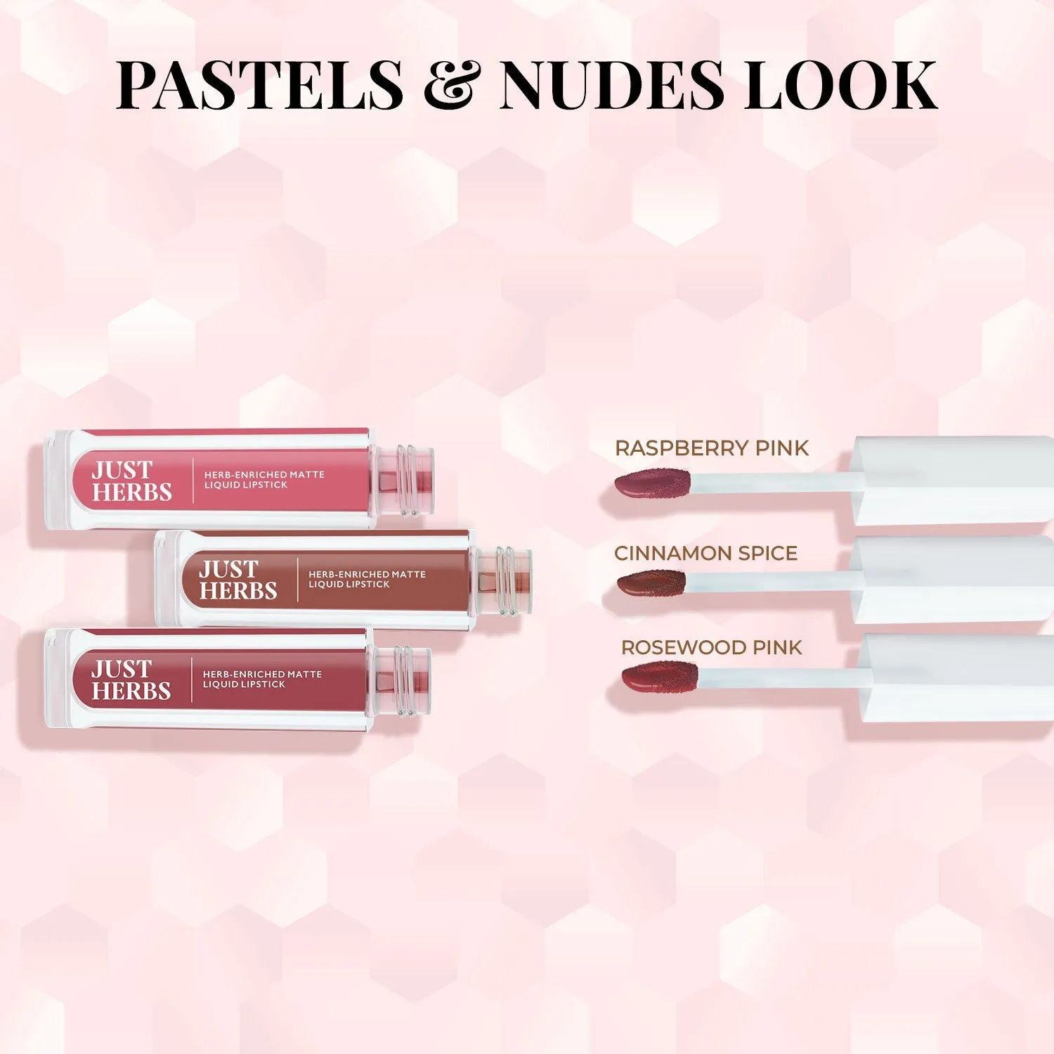 Full-Size Herb Enriched Matte Liquid Lipstick Kit-Set of 3