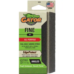 Gator 4638 Sanding Sponge, 5 in L, 2-1/2 in W, Fine, Aluminum Oxide Abrasive :EA: QUANTITY: 1