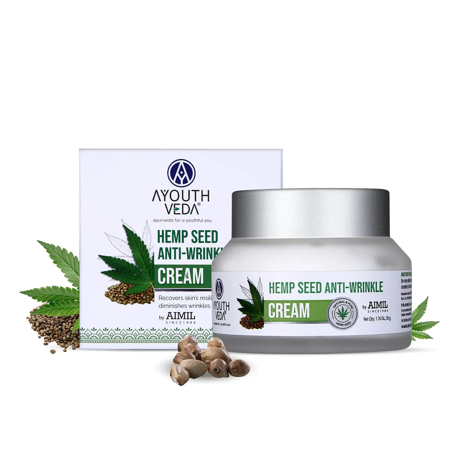 Hemp Seed Anti- Wrinkle Cream For Diminishing Wrinkles - Net Qty-50g