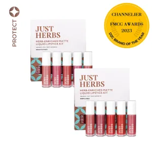 Herb-enriched Matte Liquid Lipstick Combo (Deeps & Reds   Brights & Pinks)