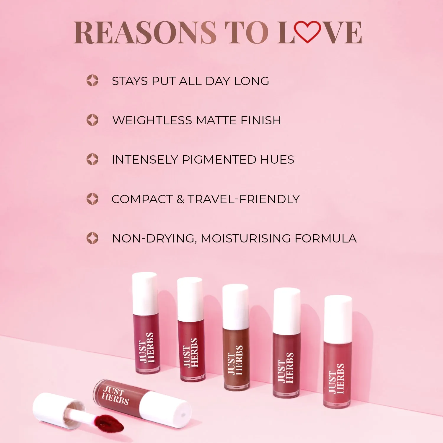 Herb-enriched Matte Liquid Lipstick Combo (Deeps & Reds   Brights & Pinks)