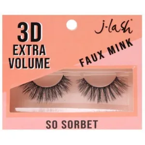J-lash 3D Extra Volume Faux Mink Lashes - So Sorbet