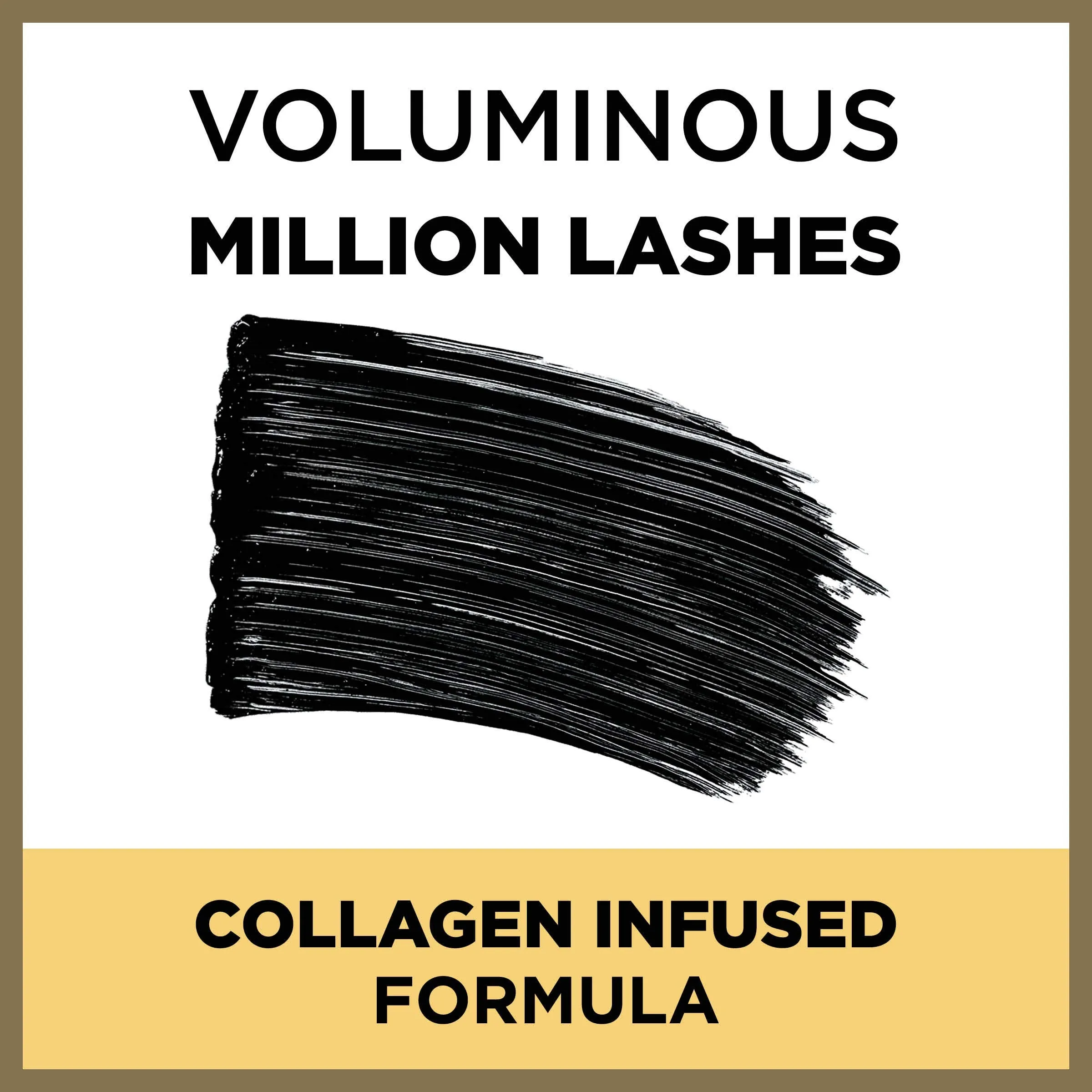 L’Oreal Paris Makeup Voluminous Million Lashes Mascara, Volumizing, Defining, Smudge-Proof, Clump-Free Lengthening, Collagen Infused Eye Makeup, Amplifying Mascara Brush, Blackest Black, 2 Count