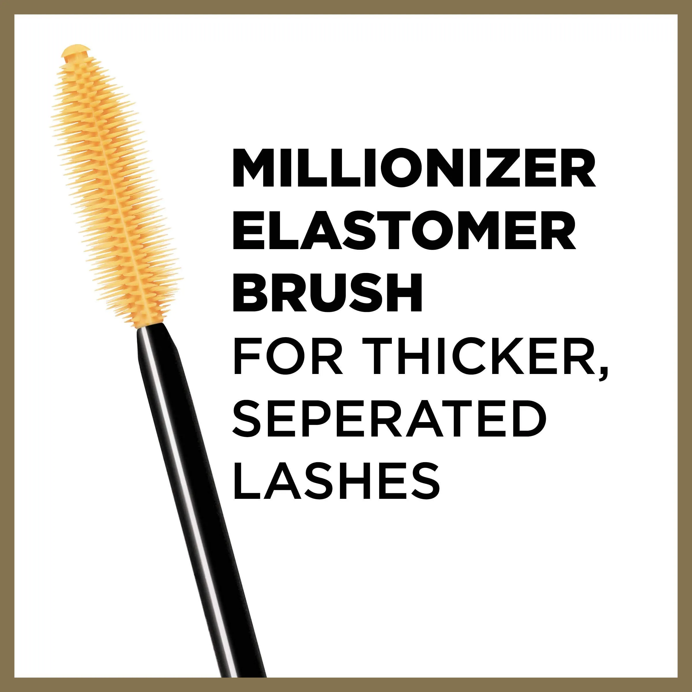 L’Oreal Paris Makeup Voluminous Million Lashes Mascara, Volumizing, Defining, Smudge-Proof, Clump-Free Lengthening, Collagen Infused Eye Makeup, Amplifying Mascara Brush, Blackest Black, 2 Count