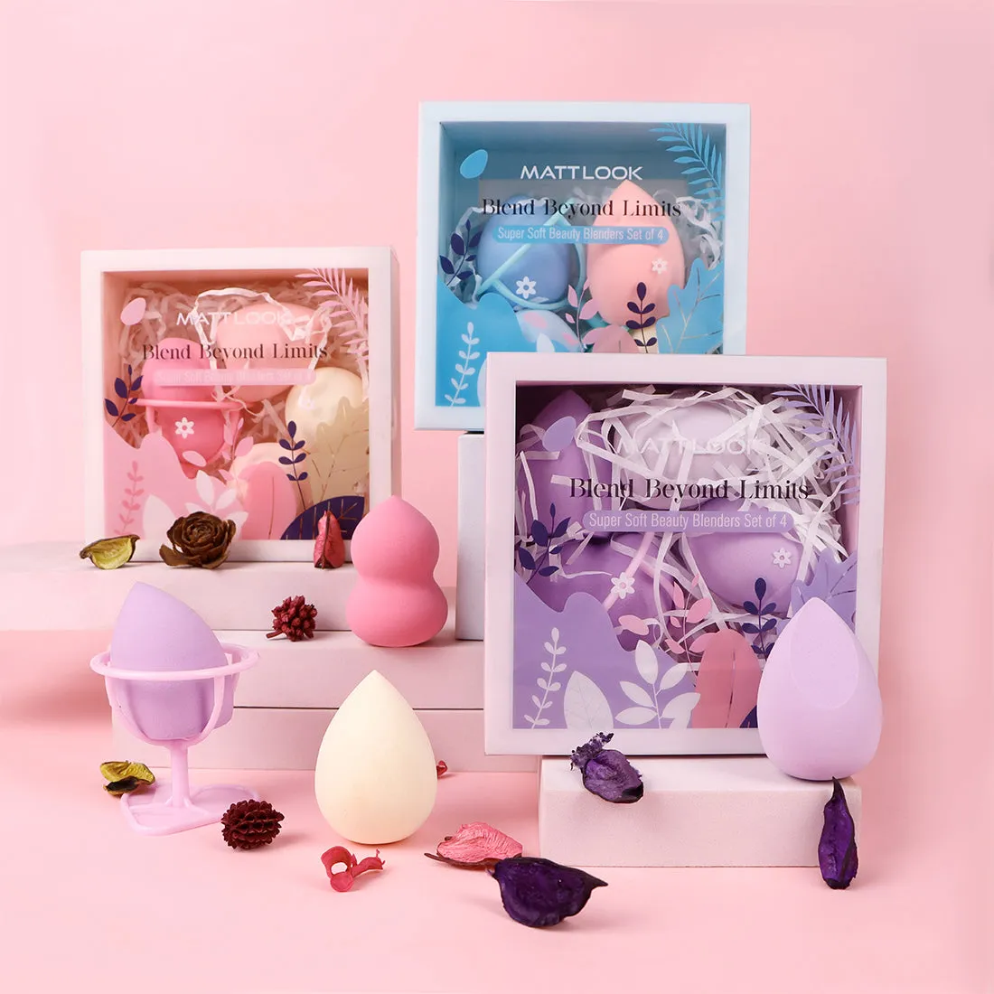 Matt look Blend Beyond Limits Super Soft Latex-Free Beauty Blenders Set Of 4