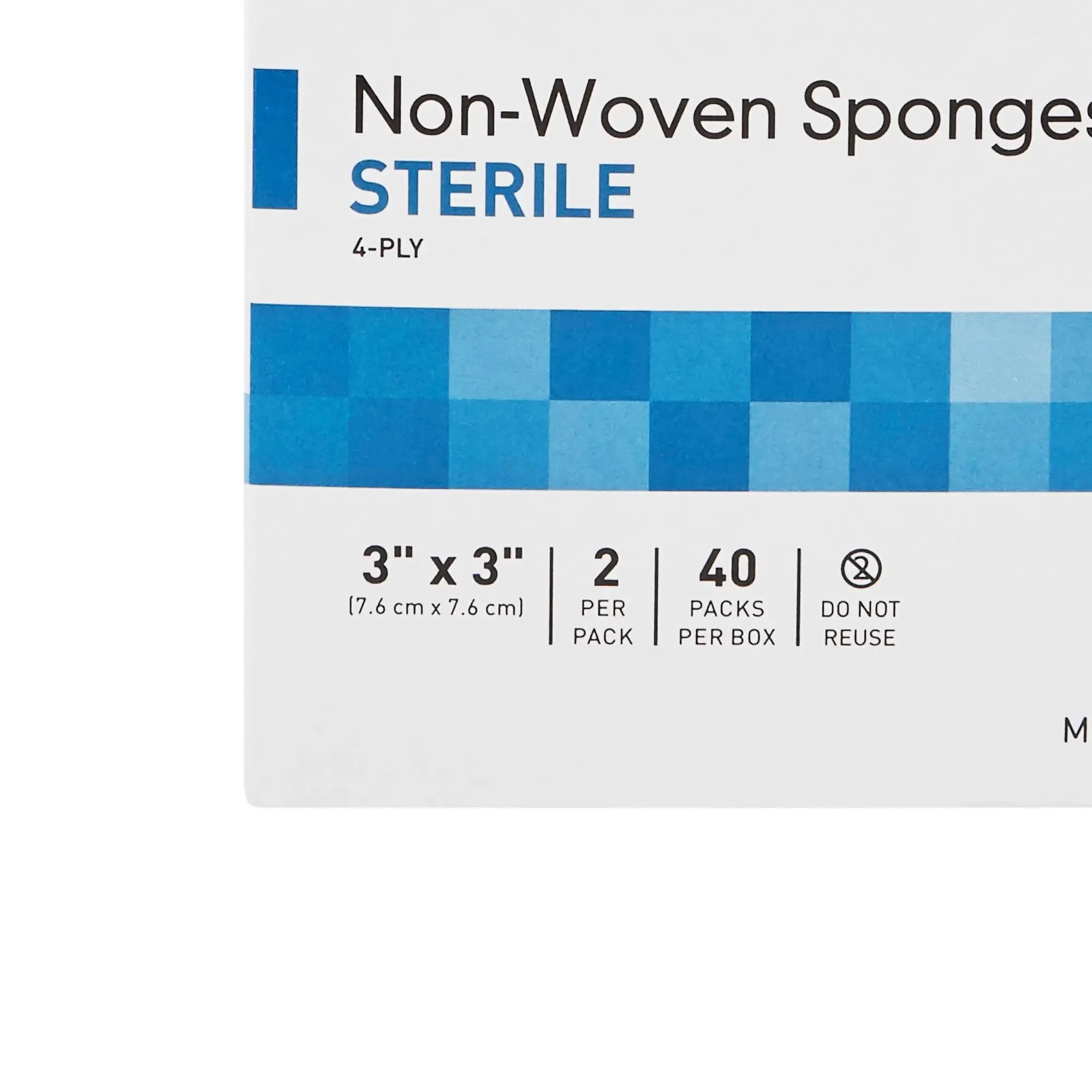McKesson Sterile Nonwoven Sponge, 3 x 3 Inch, 4-Ply