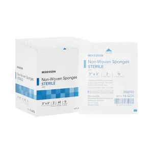 McKesson Sterile Nonwoven Sponge, 3 x 3 Inch, 4-Ply