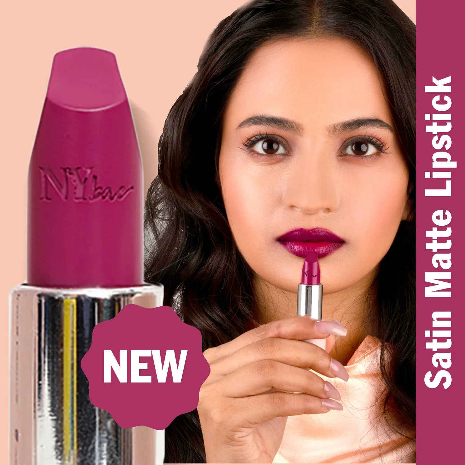 NY Bae Satin Matte Lipstick - Merry Mauve 11 | Mauve | Creamy Satin Finish | High Shine Colour | Hydrating | Long-Lasting | Weightless