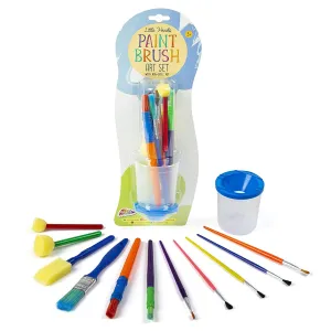 Paint Brush Art Set With Non-Spill Pot