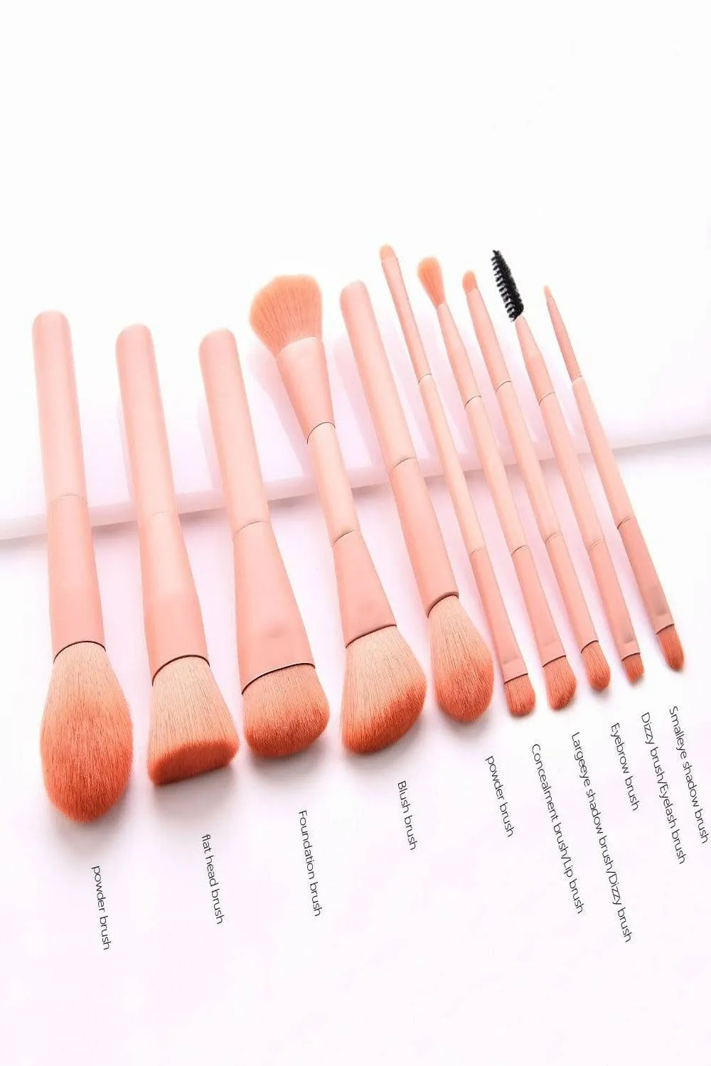 Pink Makeup Brush Set - 10 Pack