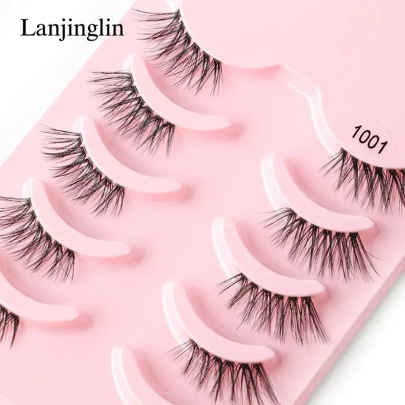 Premium Fluffy Faux Mink Half Eye Lashes Kit for Stunning Makeup Looks