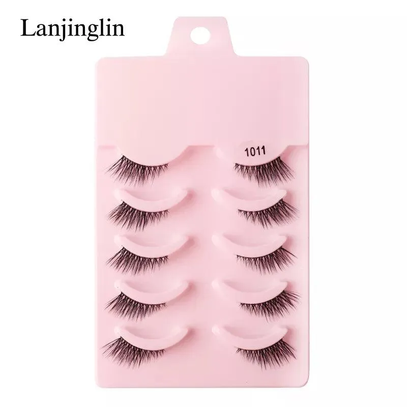 Premium Fluffy Faux Mink Half Eye Lashes Kit for Stunning Makeup Looks