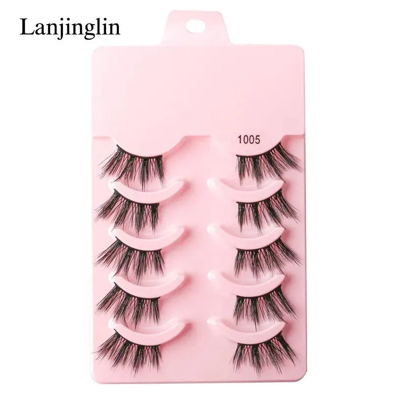 Premium Fluffy Faux Mink Half Eye Lashes Kit for Stunning Makeup Looks