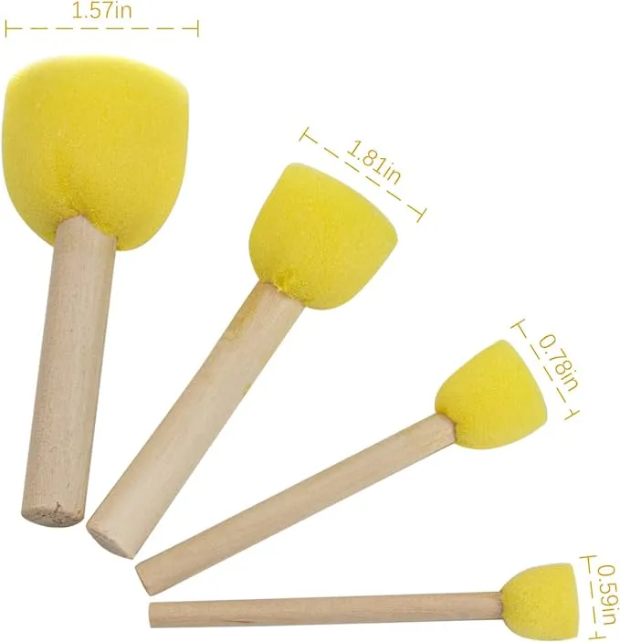 Round Foam Sponges Brush Pouncers Dabbers