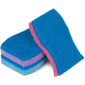 Smart Design Non-Scratch Cellulose Smart Scrub Sponge - Ultra Absorbent - Ergonomic Shape - Cleaning, Dishes, & Hard Stains