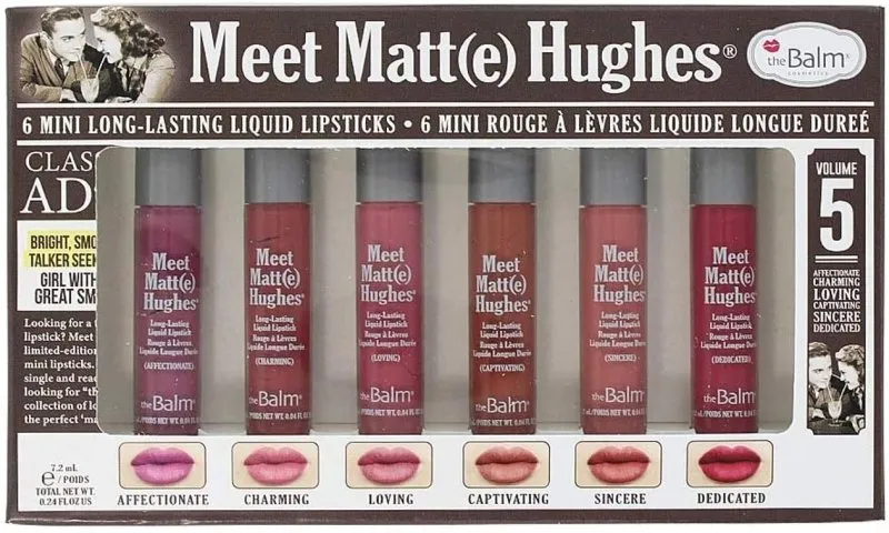 theBalm Cosmetics Meet Matte Hughes Volume 5 Set of 6 Mini Long-Lasting Liquid Lipsticks