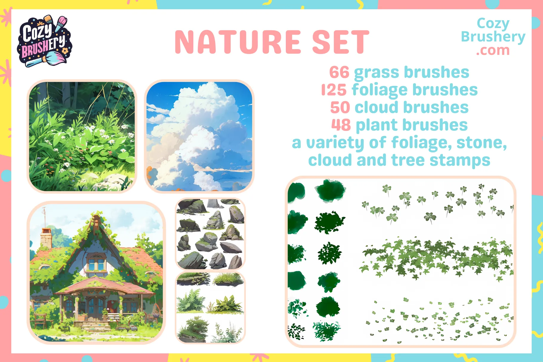 Ultimate Perfect Painter Procreate Brush Set - Oil, Chalk, Crayon, Nature, Pencil, Watercolor, Lineart
