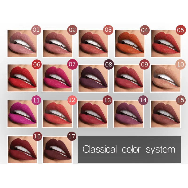 Velvet Luxe 17-Color Matte Liquid Lipstick