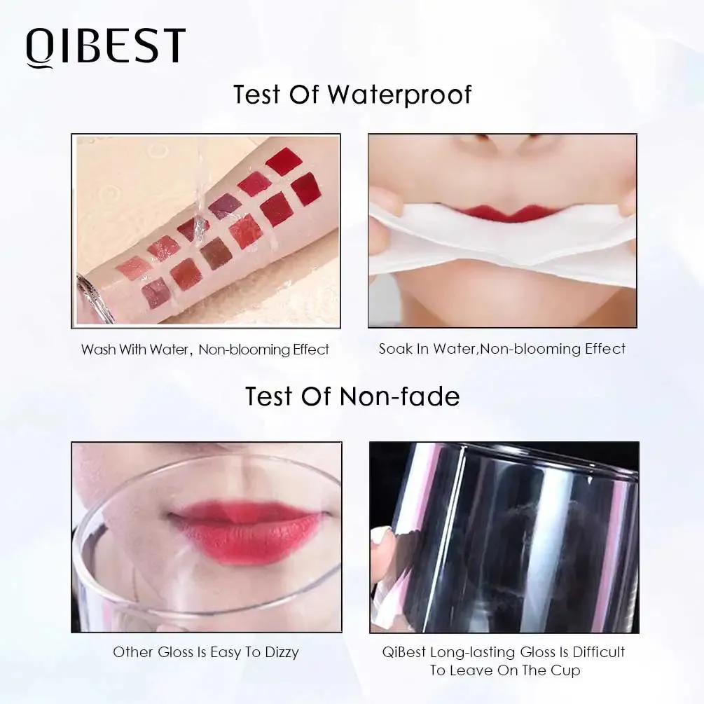 Velvet Mate Nude Red Tint Tube Lipsticks - Waterproof Makeup, Long-Lasting Matte Liquid Lipsticks, Lipgloss Cosmetics - Perfect Gift for Women