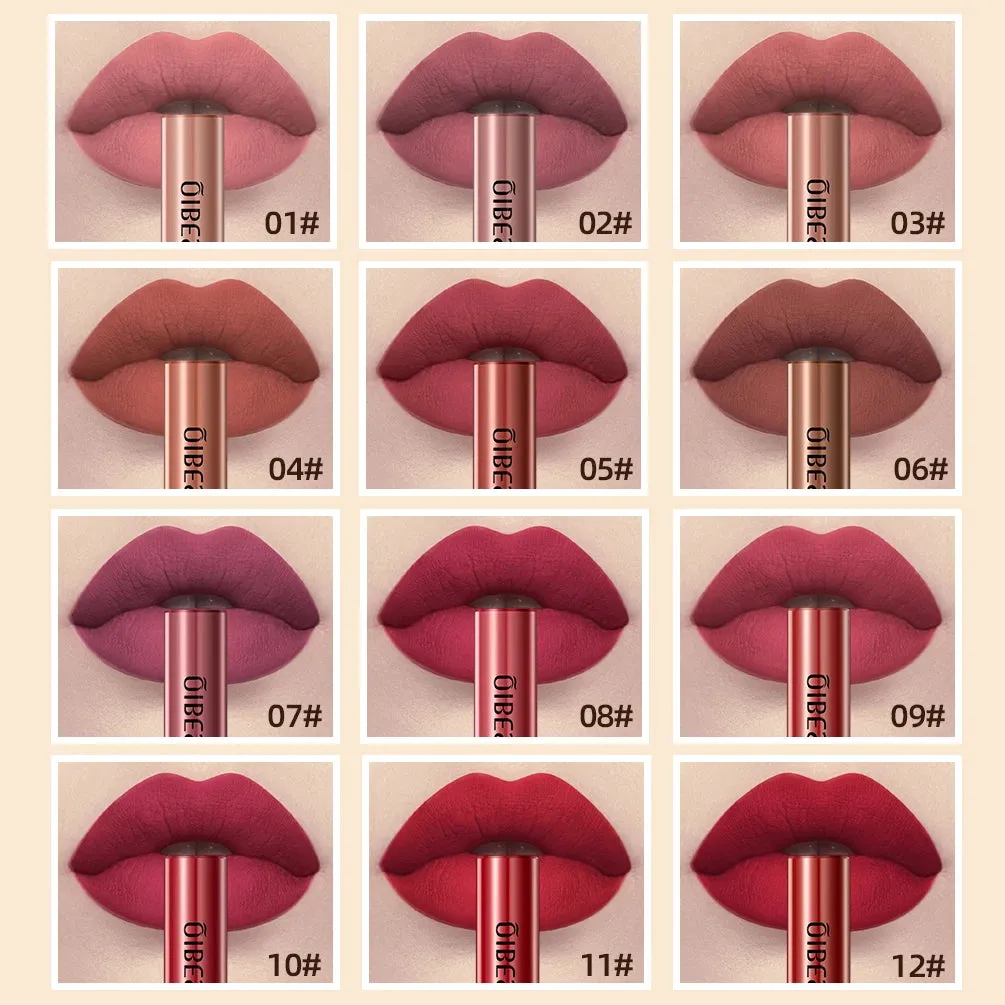 Velvet Mate Nude Red Tint Tube Lipsticks - Waterproof Makeup, Long-Lasting Matte Liquid Lipsticks, Lipgloss Cosmetics - Perfect Gift for Women